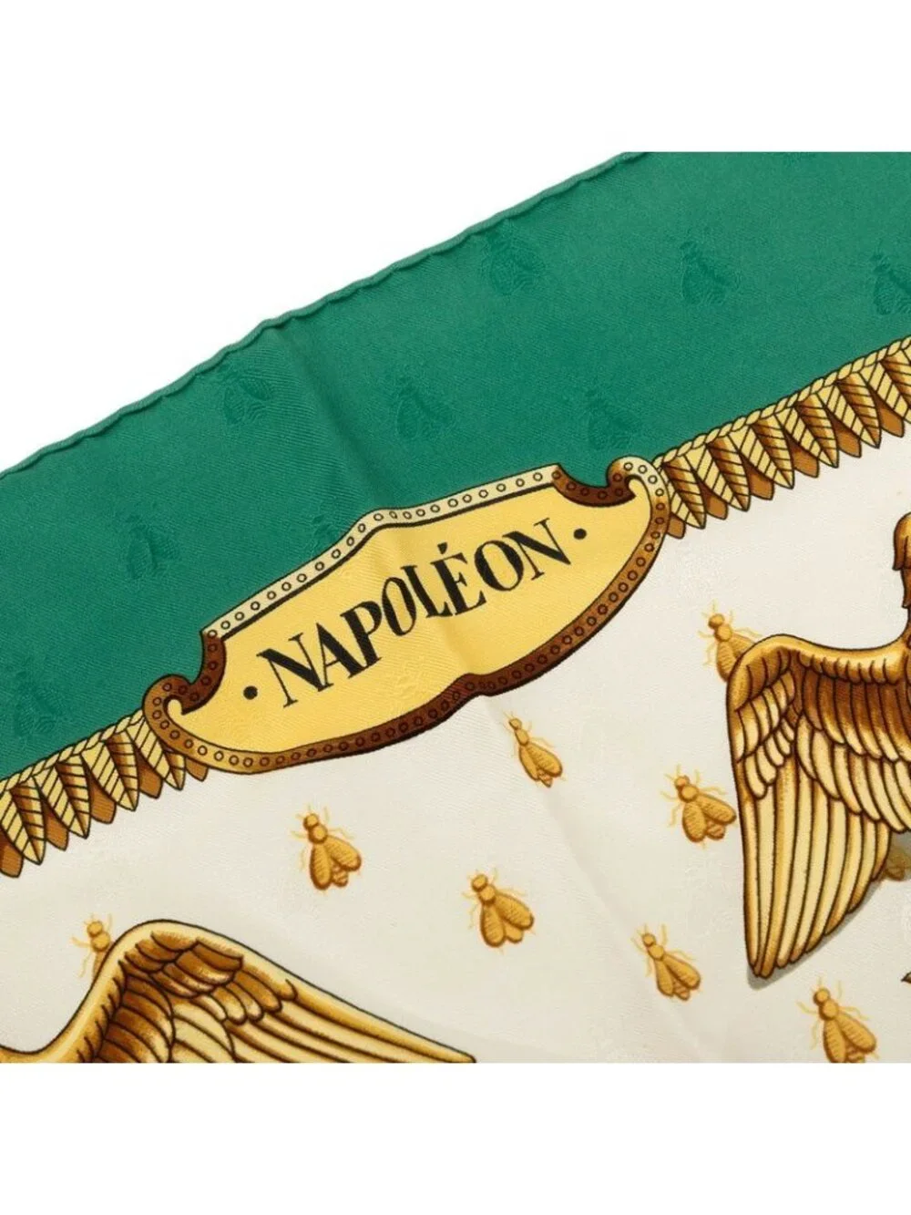Hermes Carre 90 Napoleon Scarf Green